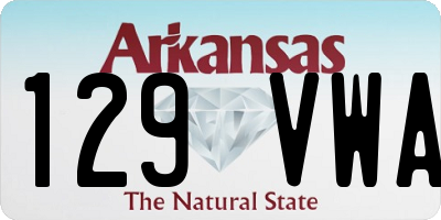 AR license plate 129VWA