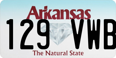 AR license plate 129VWB