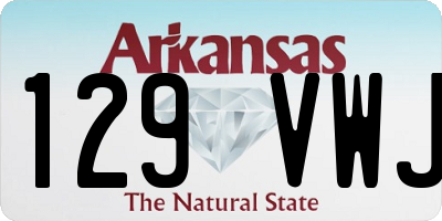 AR license plate 129VWJ