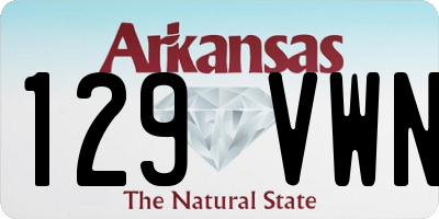 AR license plate 129VWN