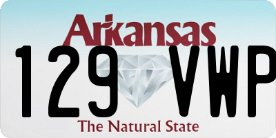 AR license plate 129VWP