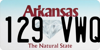 AR license plate 129VWQ