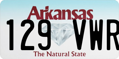 AR license plate 129VWR