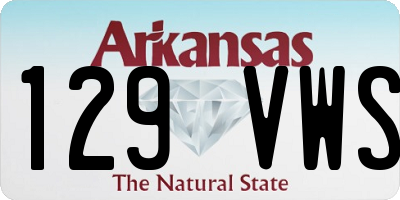 AR license plate 129VWS