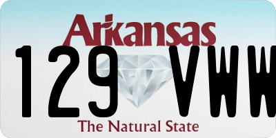 AR license plate 129VWW