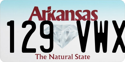 AR license plate 129VWX
