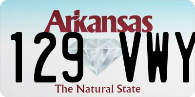 AR license plate 129VWY