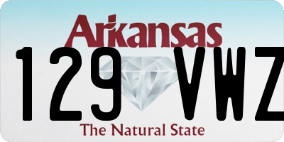 AR license plate 129VWZ