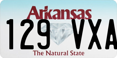 AR license plate 129VXA