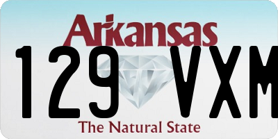 AR license plate 129VXM