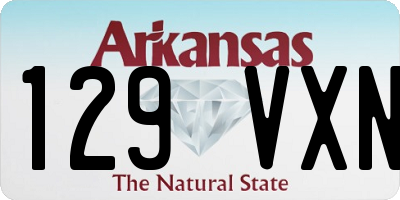 AR license plate 129VXN