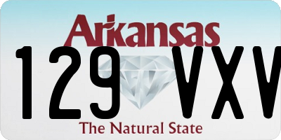 AR license plate 129VXV
