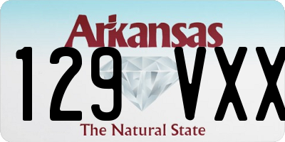 AR license plate 129VXX