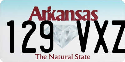AR license plate 129VXZ