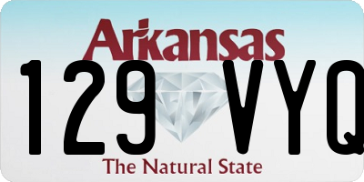 AR license plate 129VYQ