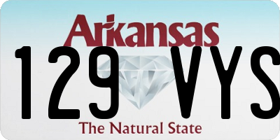 AR license plate 129VYS