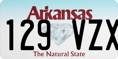AR license plate 129VZX
