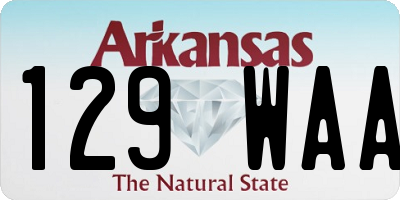 AR license plate 129WAA