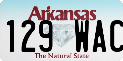 AR license plate 129WAC