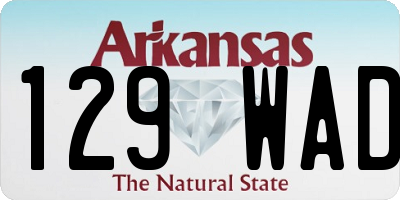 AR license plate 129WAD
