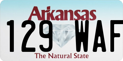 AR license plate 129WAF