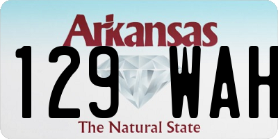 AR license plate 129WAH