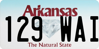 AR license plate 129WAI