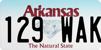 AR license plate 129WAK
