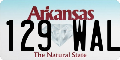 AR license plate 129WAL