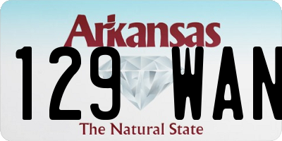 AR license plate 129WAN
