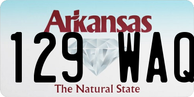 AR license plate 129WAQ