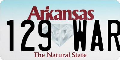 AR license plate 129WAR