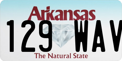 AR license plate 129WAV
