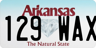 AR license plate 129WAX