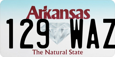AR license plate 129WAZ