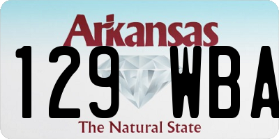 AR license plate 129WBA