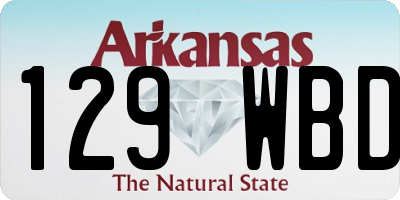 AR license plate 129WBD