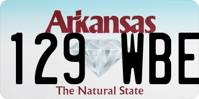 AR license plate 129WBE