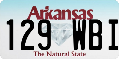 AR license plate 129WBI