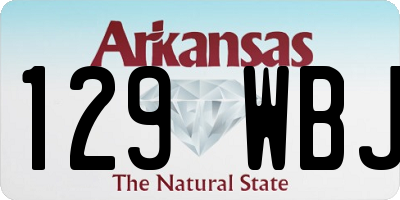 AR license plate 129WBJ
