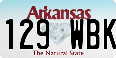 AR license plate 129WBK