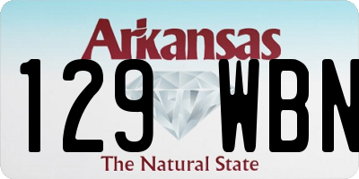 AR license plate 129WBN