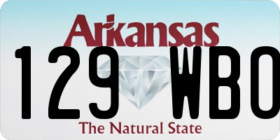 AR license plate 129WBO