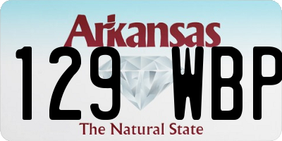 AR license plate 129WBP