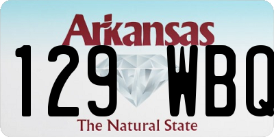 AR license plate 129WBQ