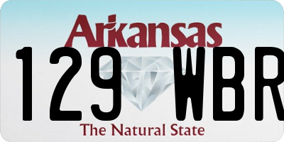 AR license plate 129WBR
