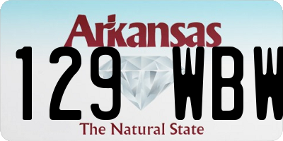AR license plate 129WBW