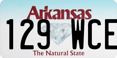 AR license plate 129WCE