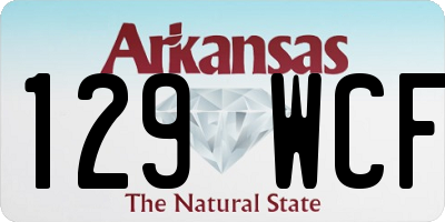 AR license plate 129WCF