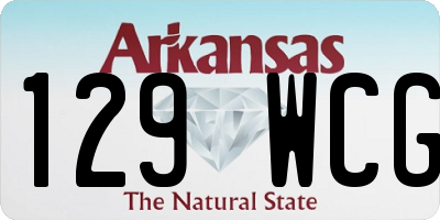 AR license plate 129WCG